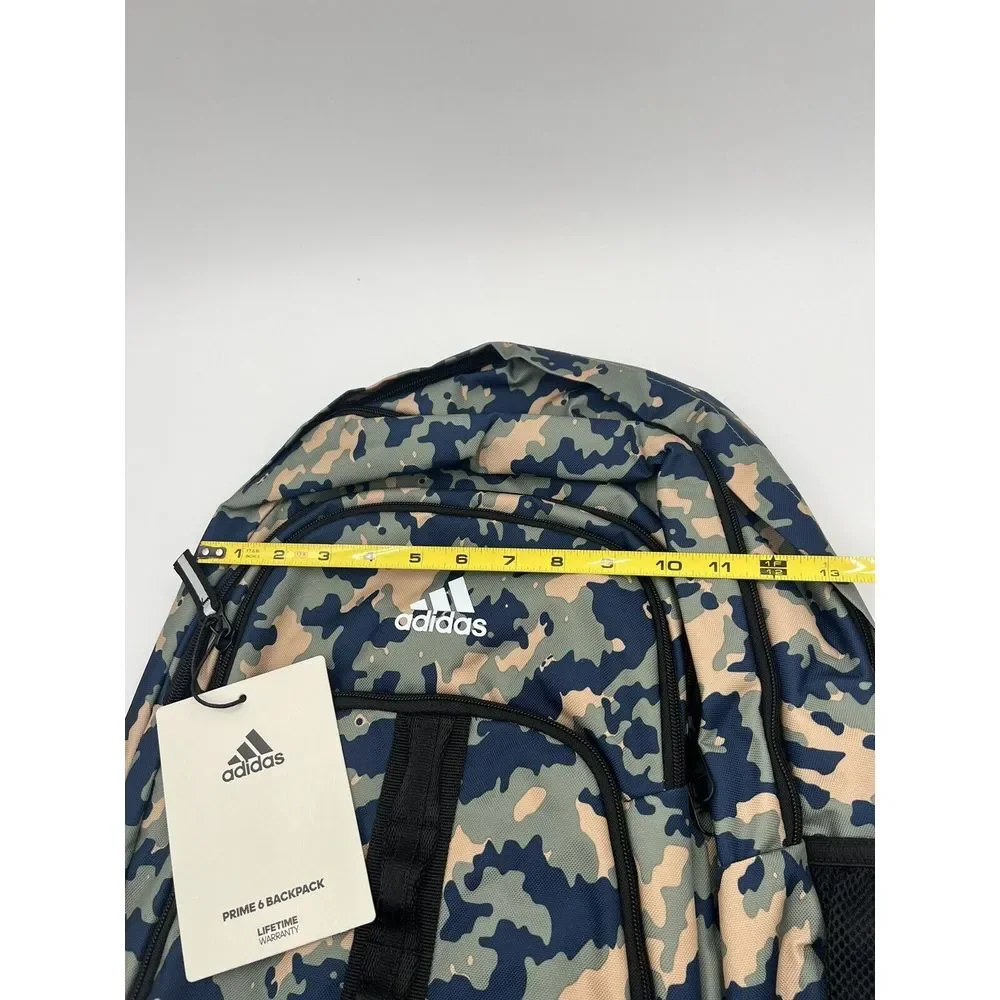 adidas Prime 6 Backpack Essential‎ Camo Crew Navy-Silver Green/Black One Size